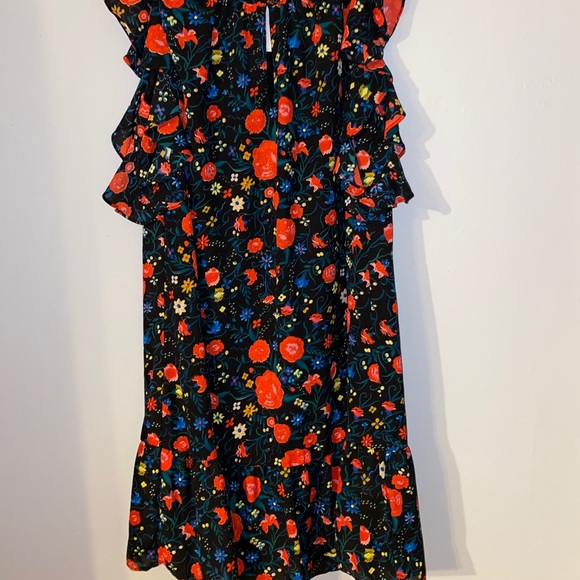 J. Crew Black Floral Flutter Dress - Picture 4 of 9